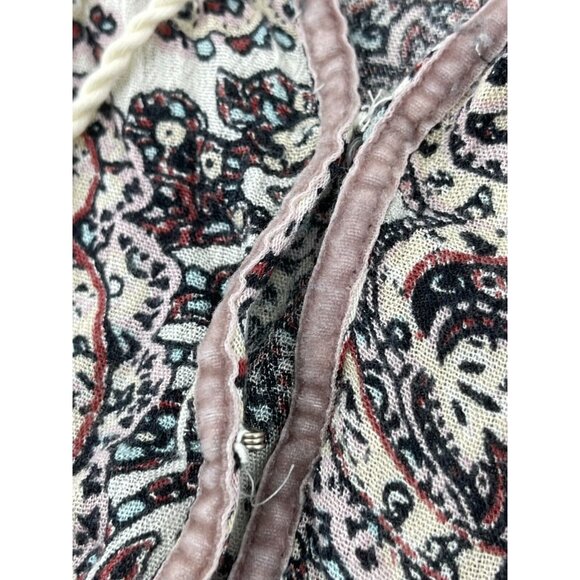 American Eagle Outfitters Women's Paisley Boho Tassel Top Shirt Size Small - Picture 12 of 15